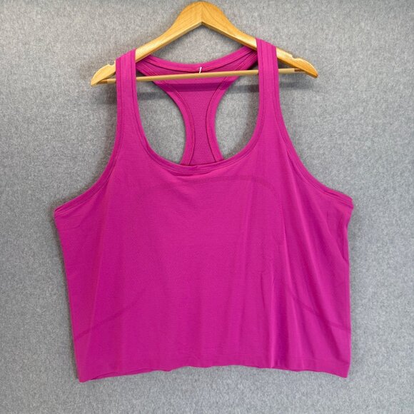 Lululemon Athletica Womens Racerback Tank Top Hot Pink‎ Workout Casual Size 20 - Picture 1 of 12
